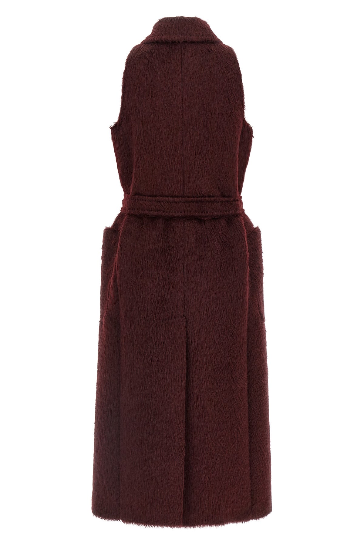 MAX MARA 38 abbozzi1234 long coat in long-haired alpaca and wool fabric