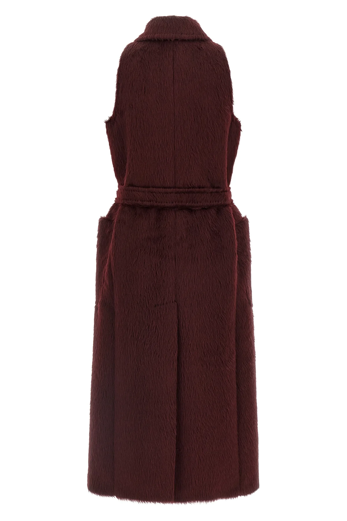 abbozzi1234 long coat in long-haired alpaca and wool fabric