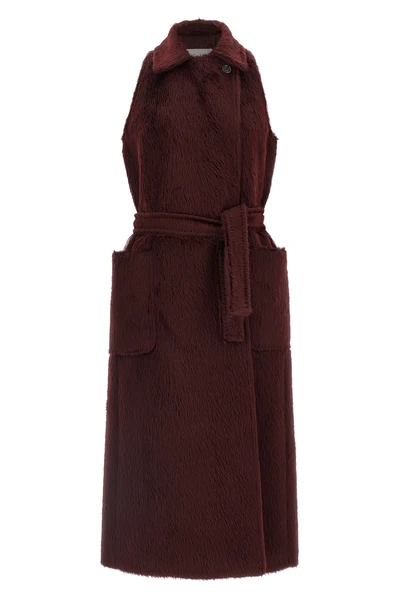 abbozzi1234 long coat in long-haired alpaca and wool fabric