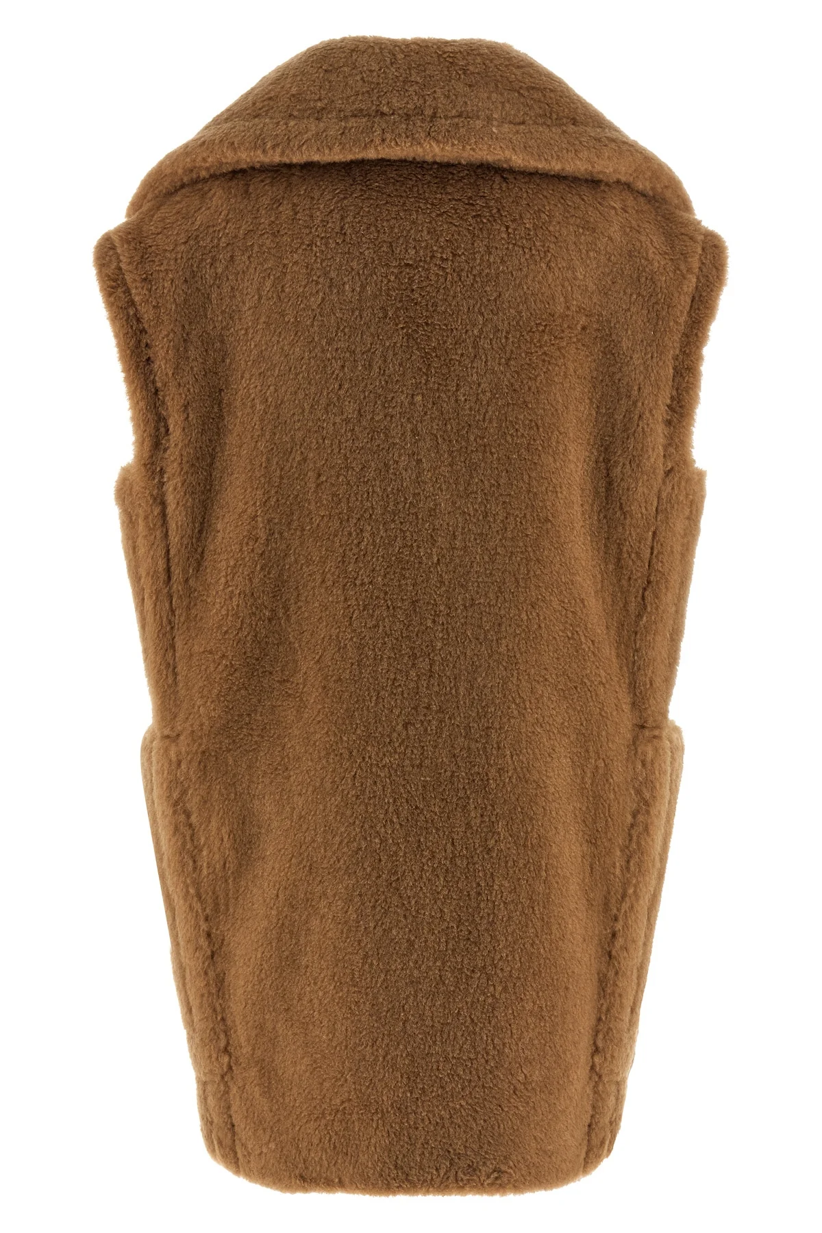 breda1234 vest in camel teddy fabric on a silk base