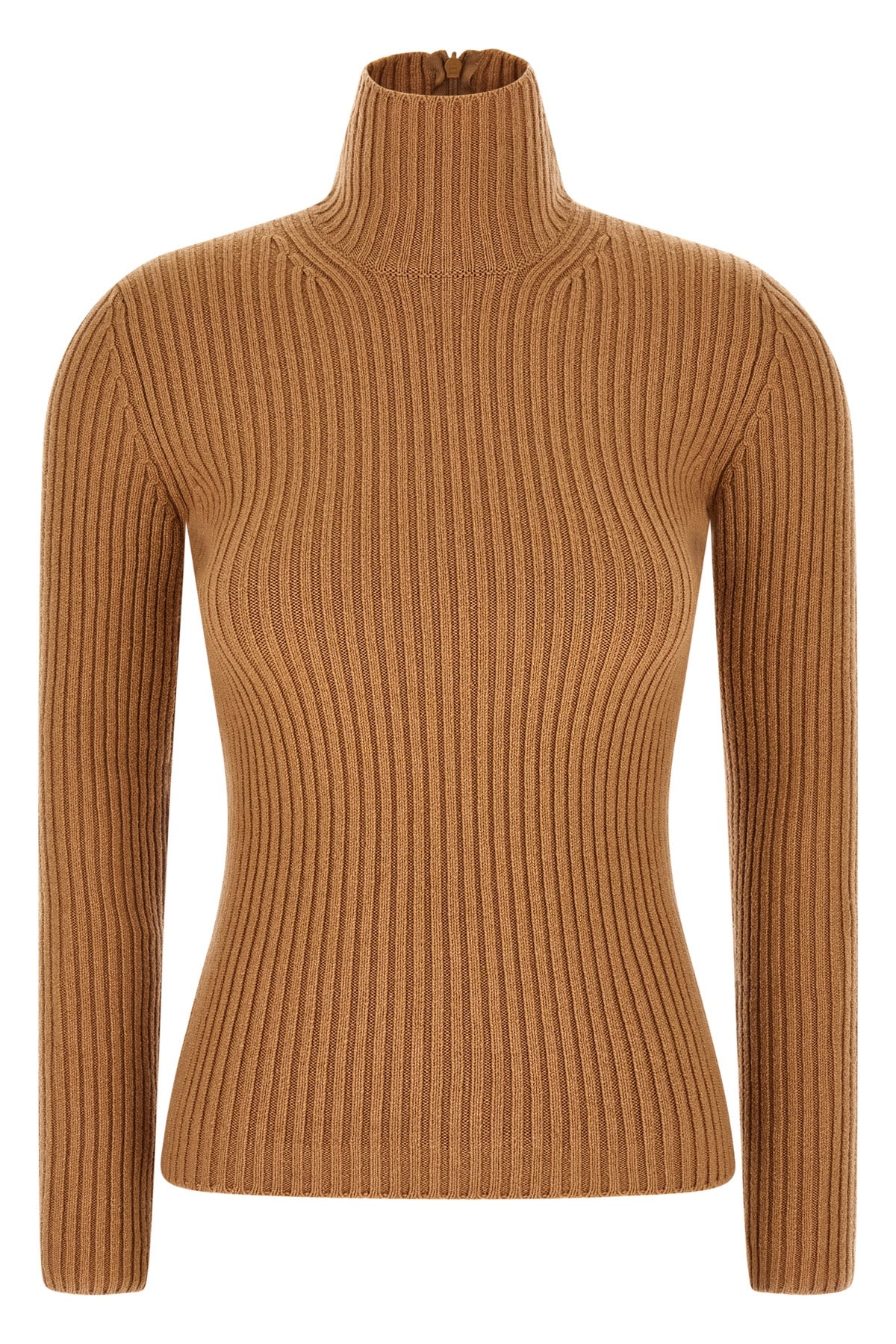 MAX MARA L aral1234 turtleneck sweater in ribbed stretch wool and cashmere yarn