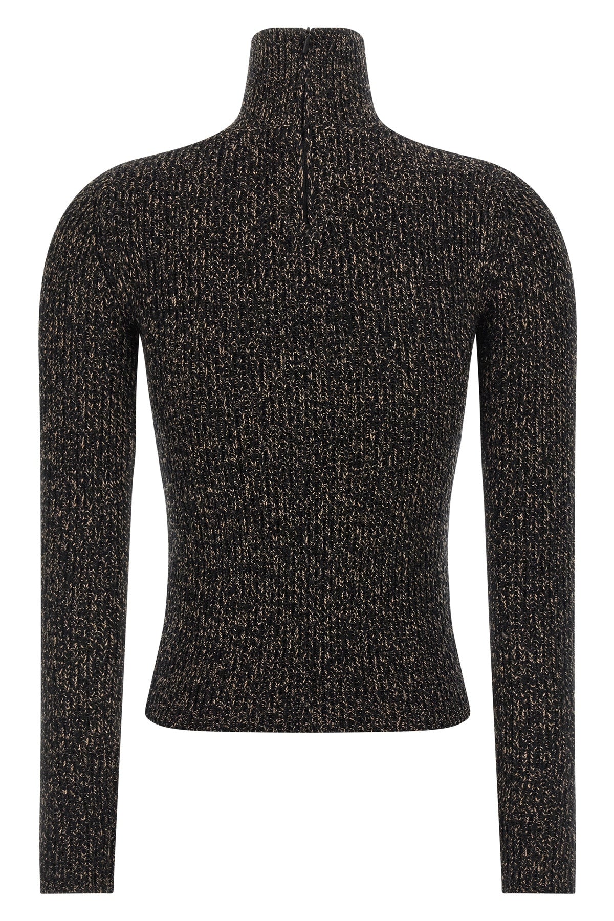 MAX MARA L azulene1234 turtleneck sweater in ribbed wool and cashmere stretch mouliné yar