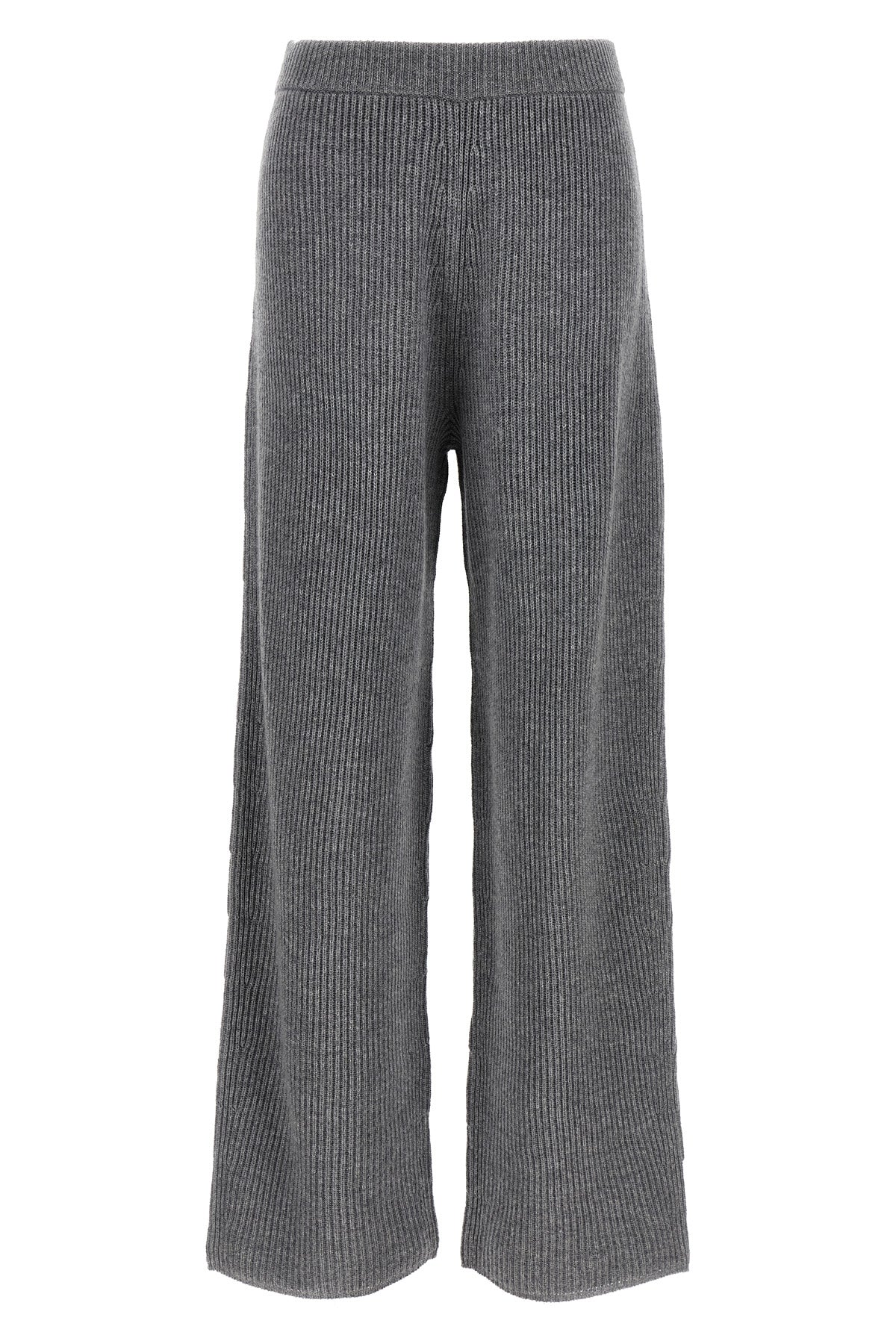 SPORTMAX M sella ribbed wool and cashmere trousers