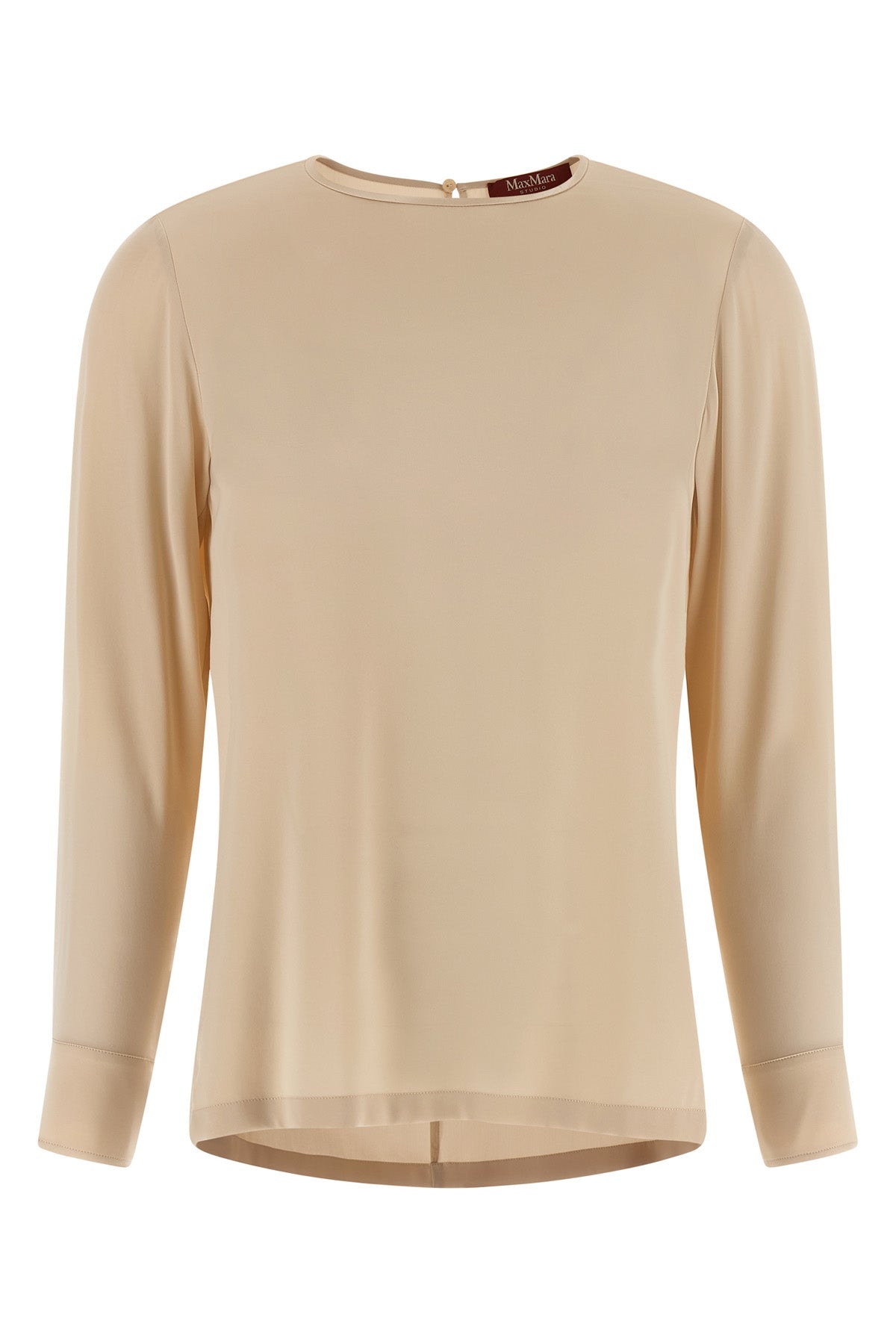 MAX MARA STUDIO 46 lodi stretch silk satin shirt