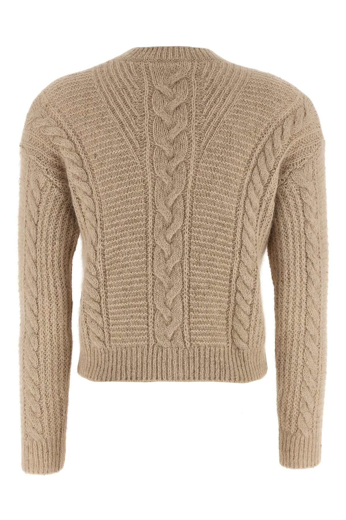 MAX MARA STUDIO M crasso stitched alpaca blend yarn sweater and braids