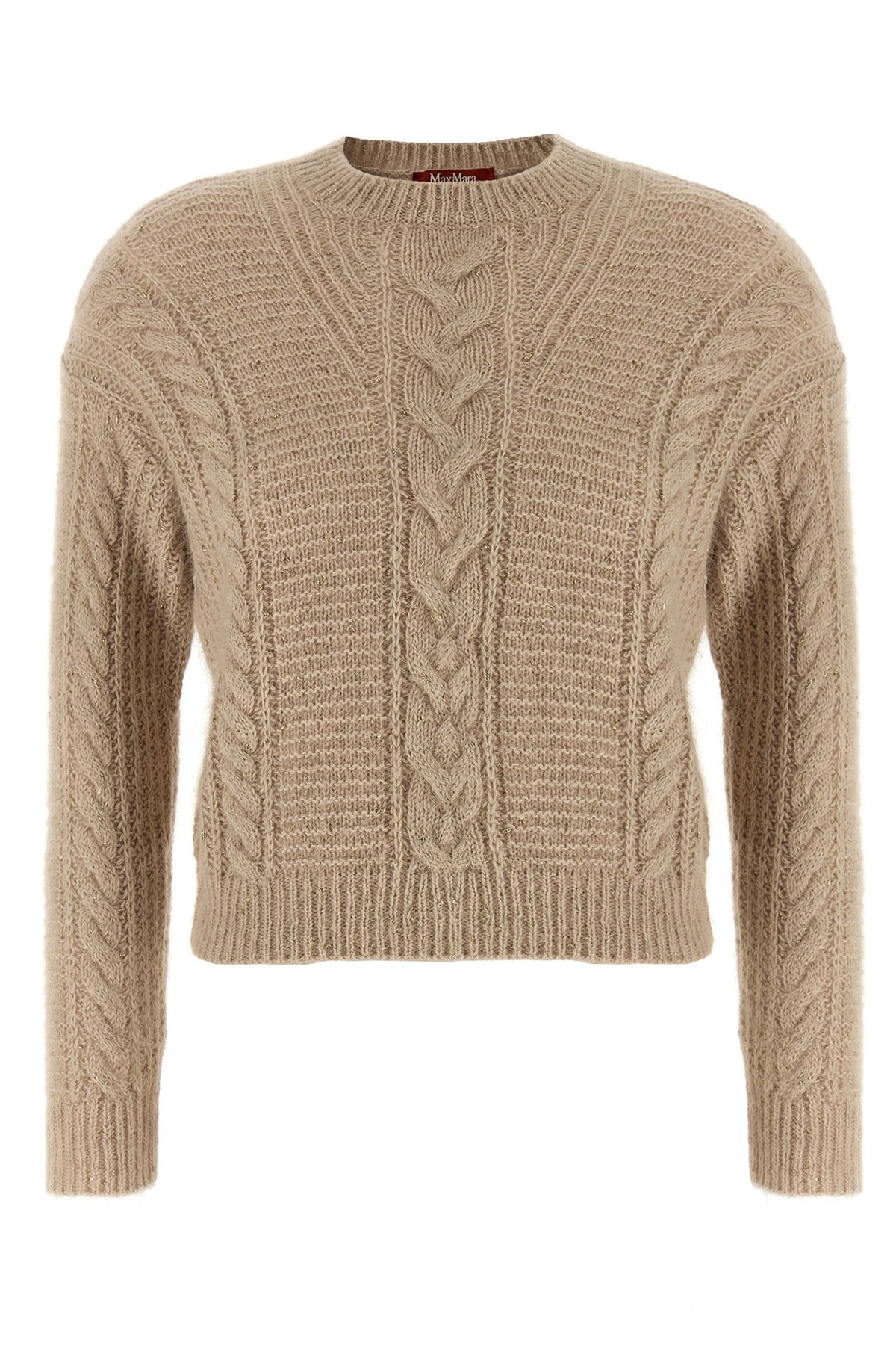 MAX MARA STUDIO M crasso stitched alpaca blend yarn sweater and braids