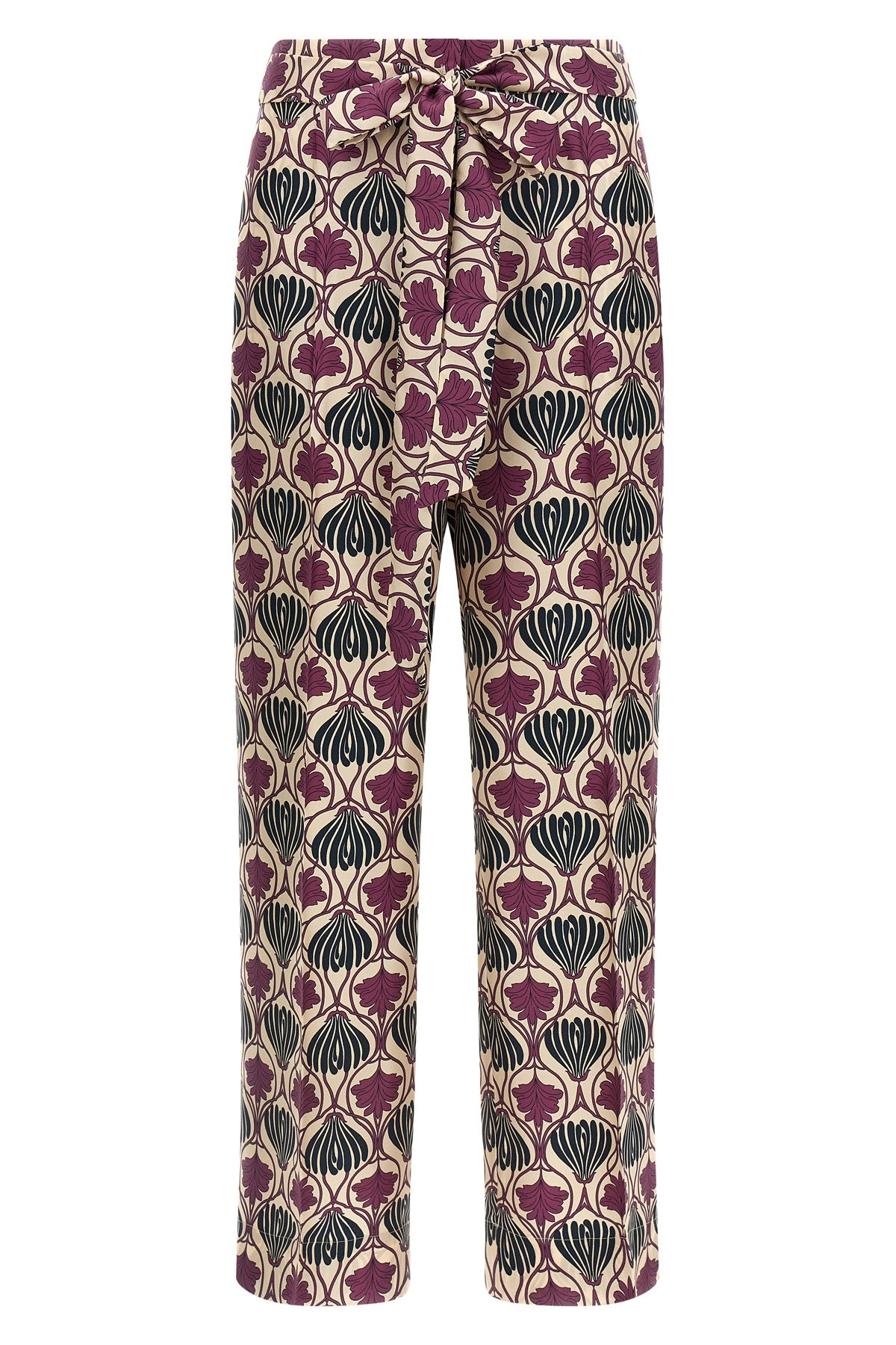 MAX MARA 38 timec all-over print silk trousers