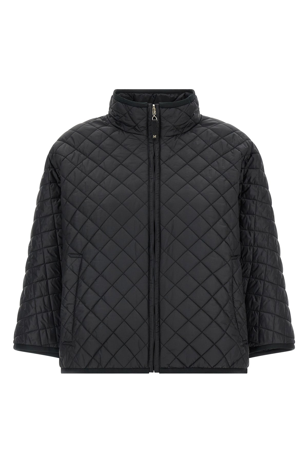 MAX MARA THE CUBE 38 short reversible cape delfina in waterproof canvas padded