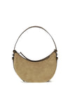 romy suede crescent shoulder bag
