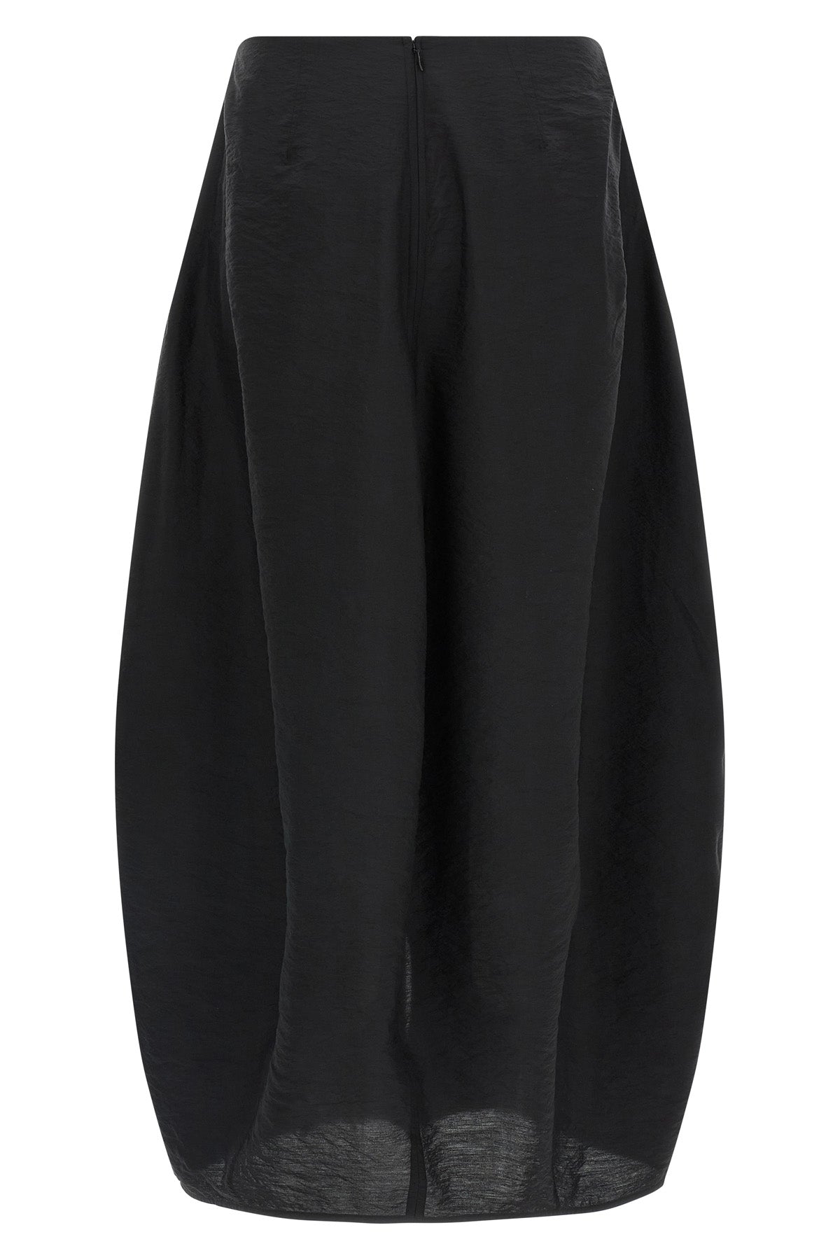 TOTEME 34 long parachute skirt in wrinkled-effect silk