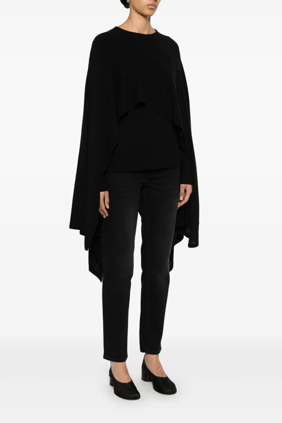 TOTEME M cape knitted silk sweater