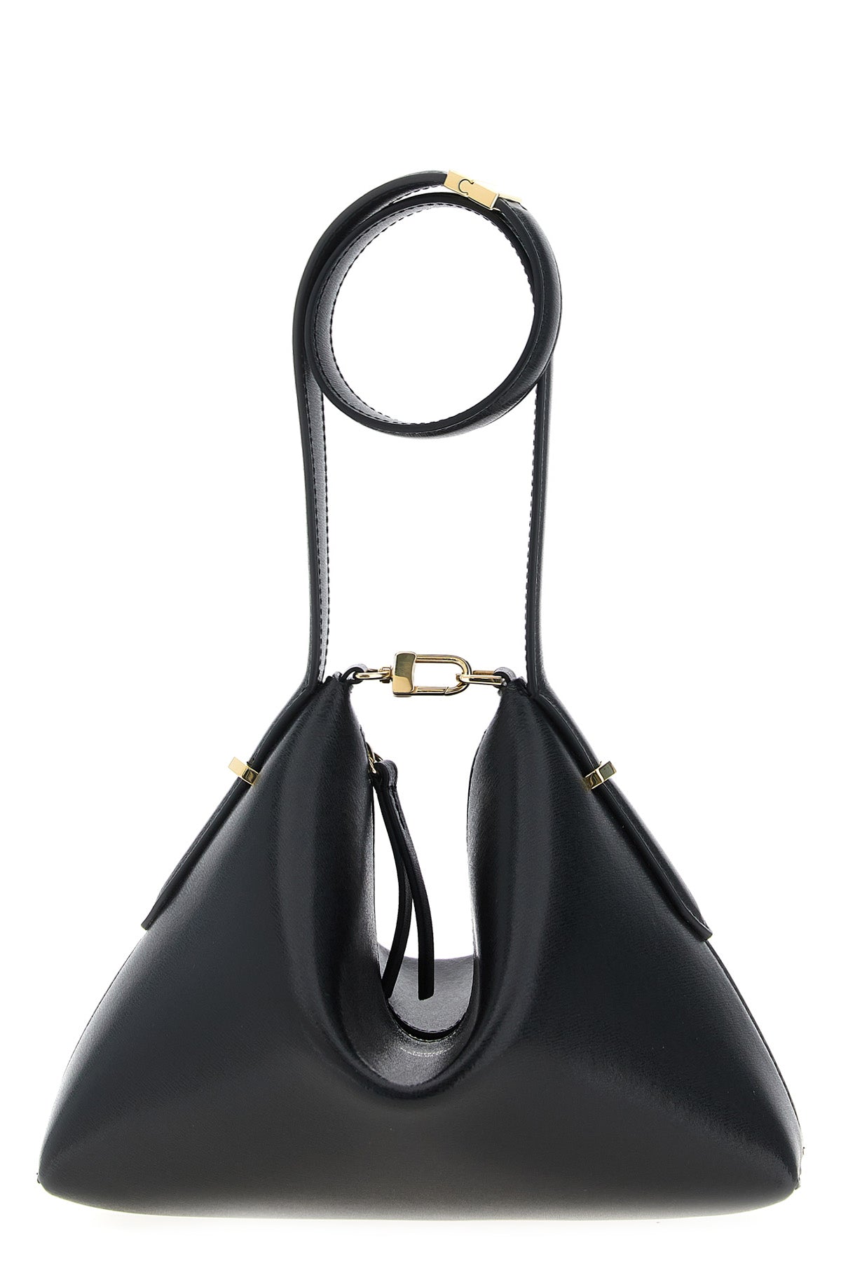 TOTEME OS bevel handbag in slightly structured palmellatta leather