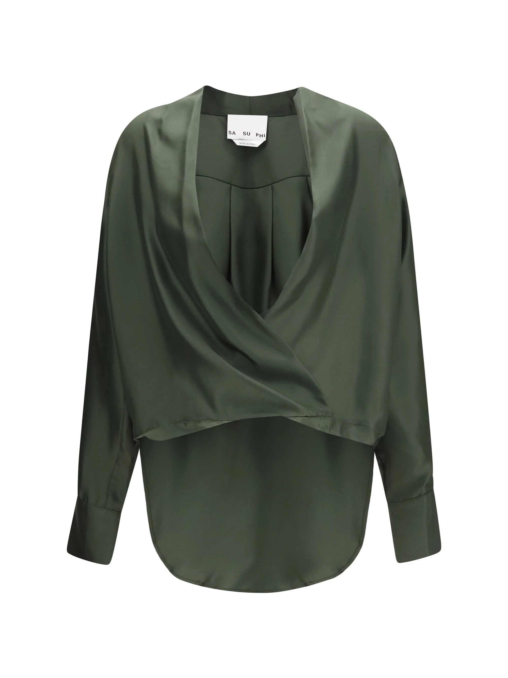 SA SU PHI 42 silk wrap blouse