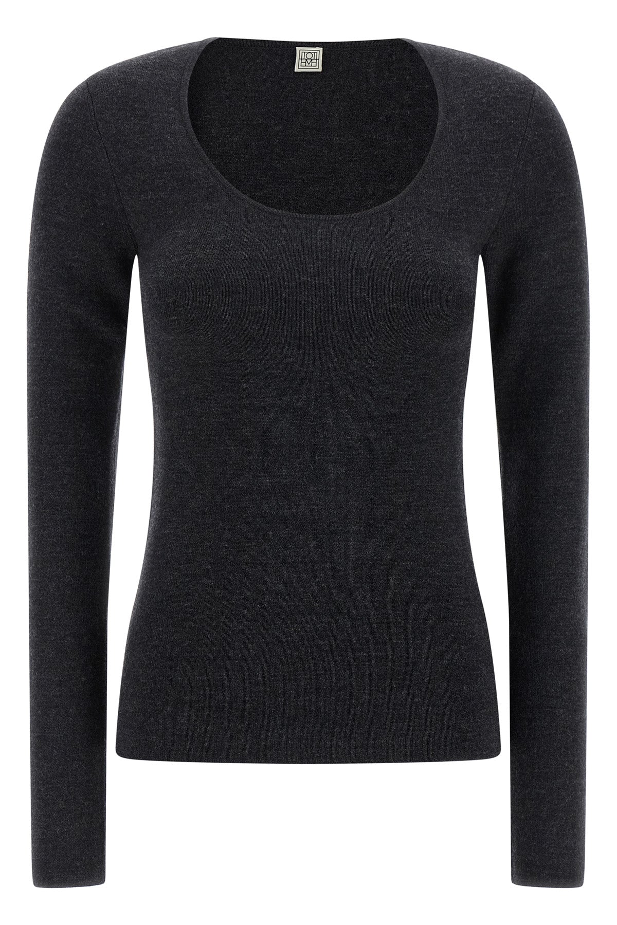 TOTEME XS compact knit sweater in heavy viscose blend