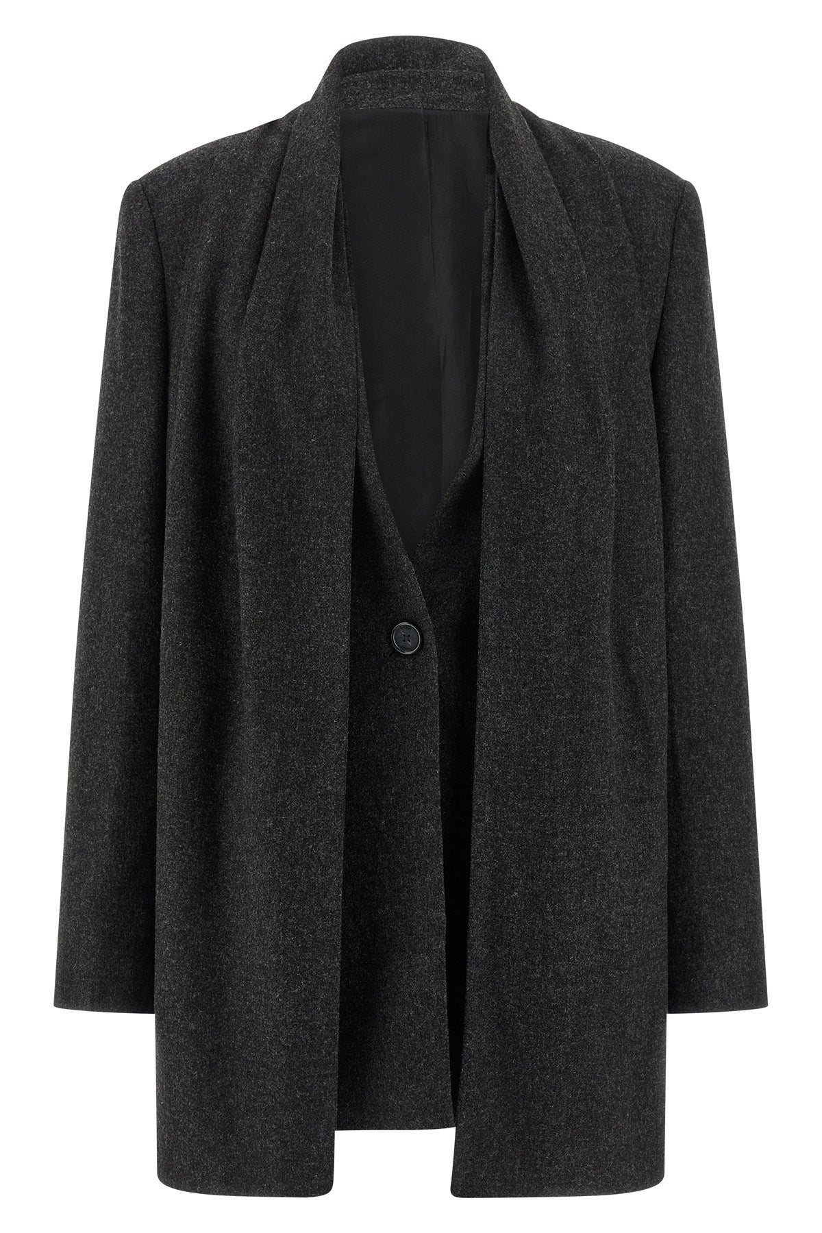 blazer in lightweight mélange flannel