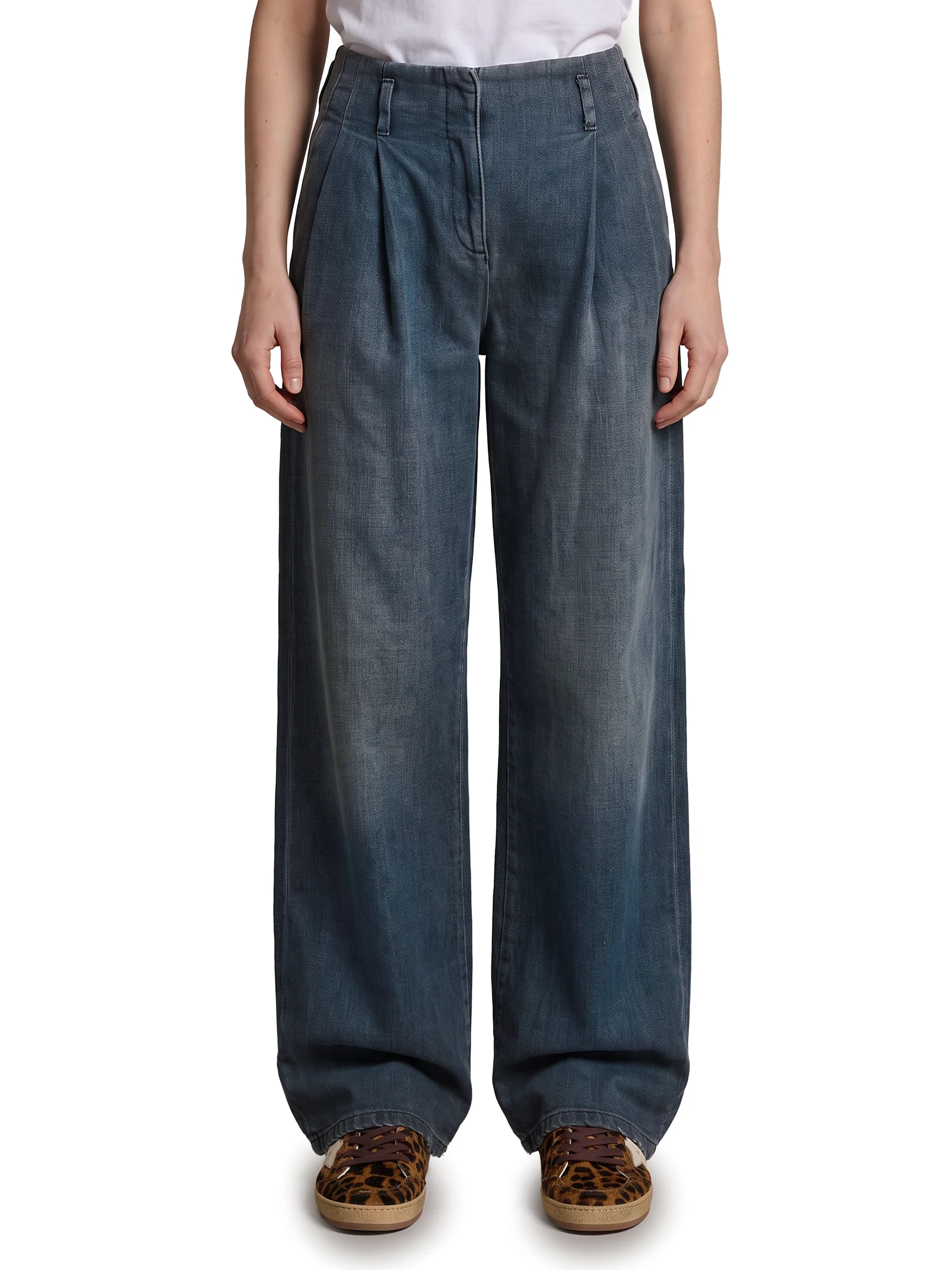GOLDEN GOOSE 38 medium wash cotton pants