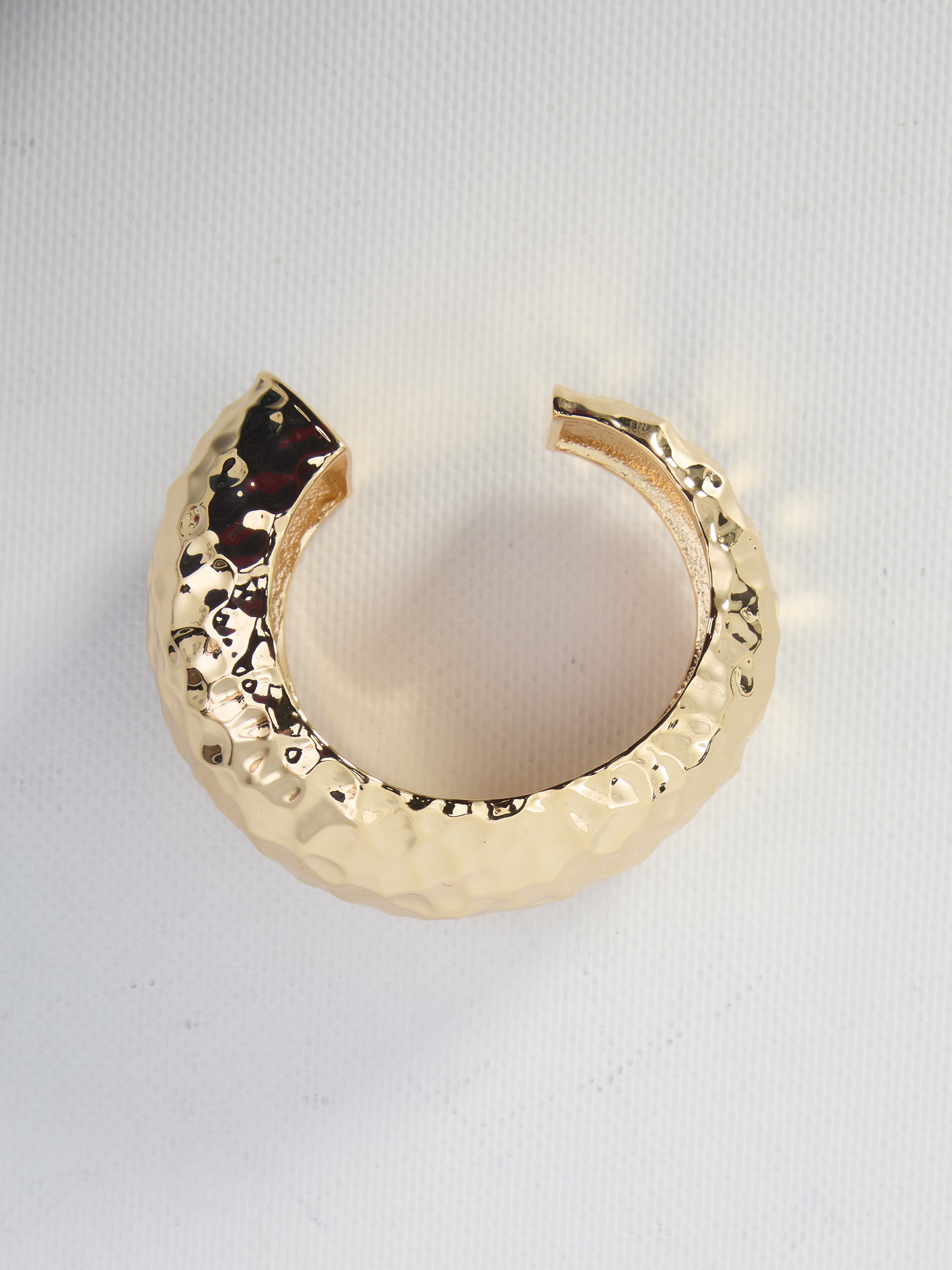 hammered gold cuff