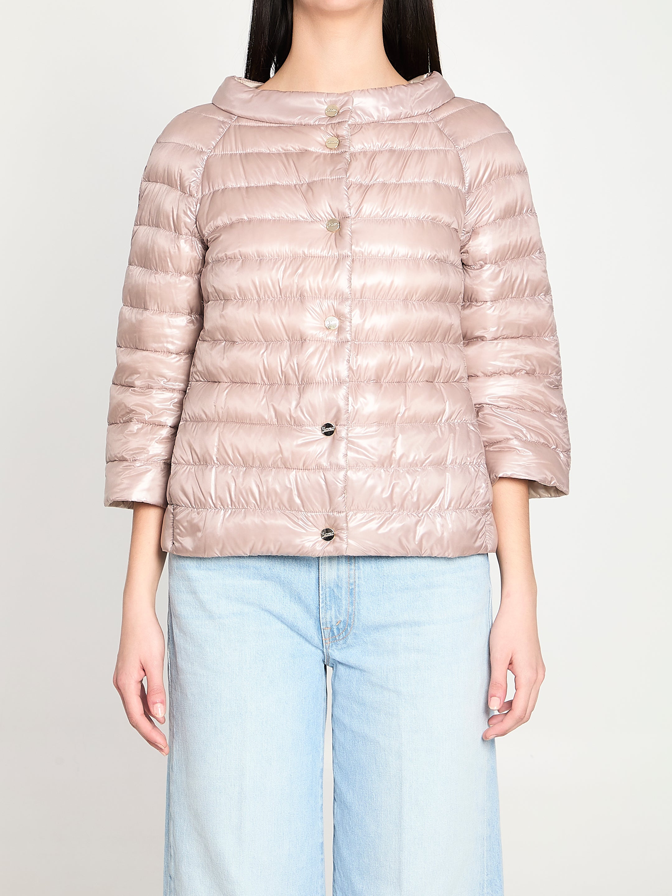 HERNO 40 reversible short down jacket