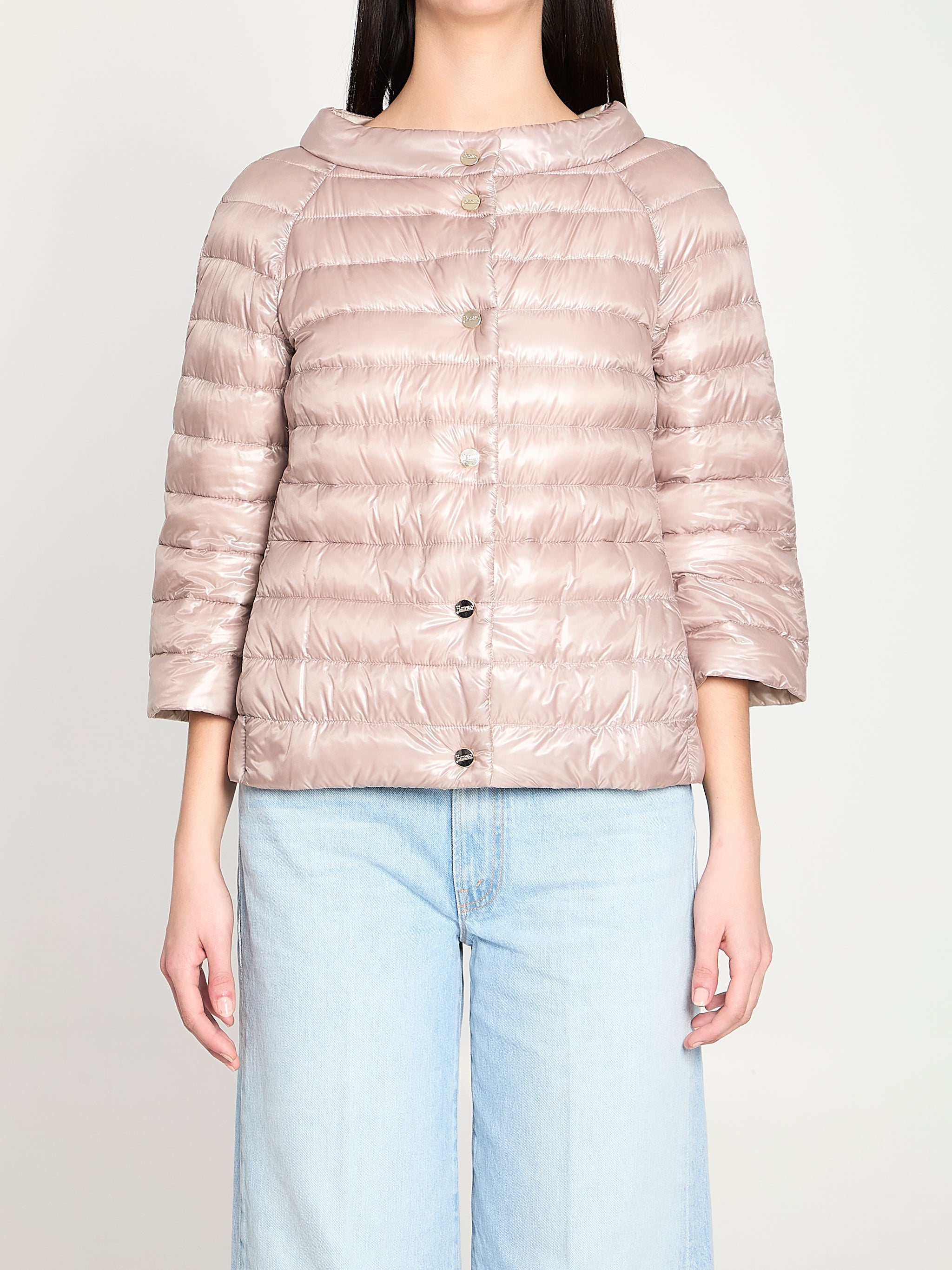 reversible short down jacket