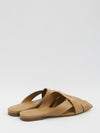 smooth and suede leather slides