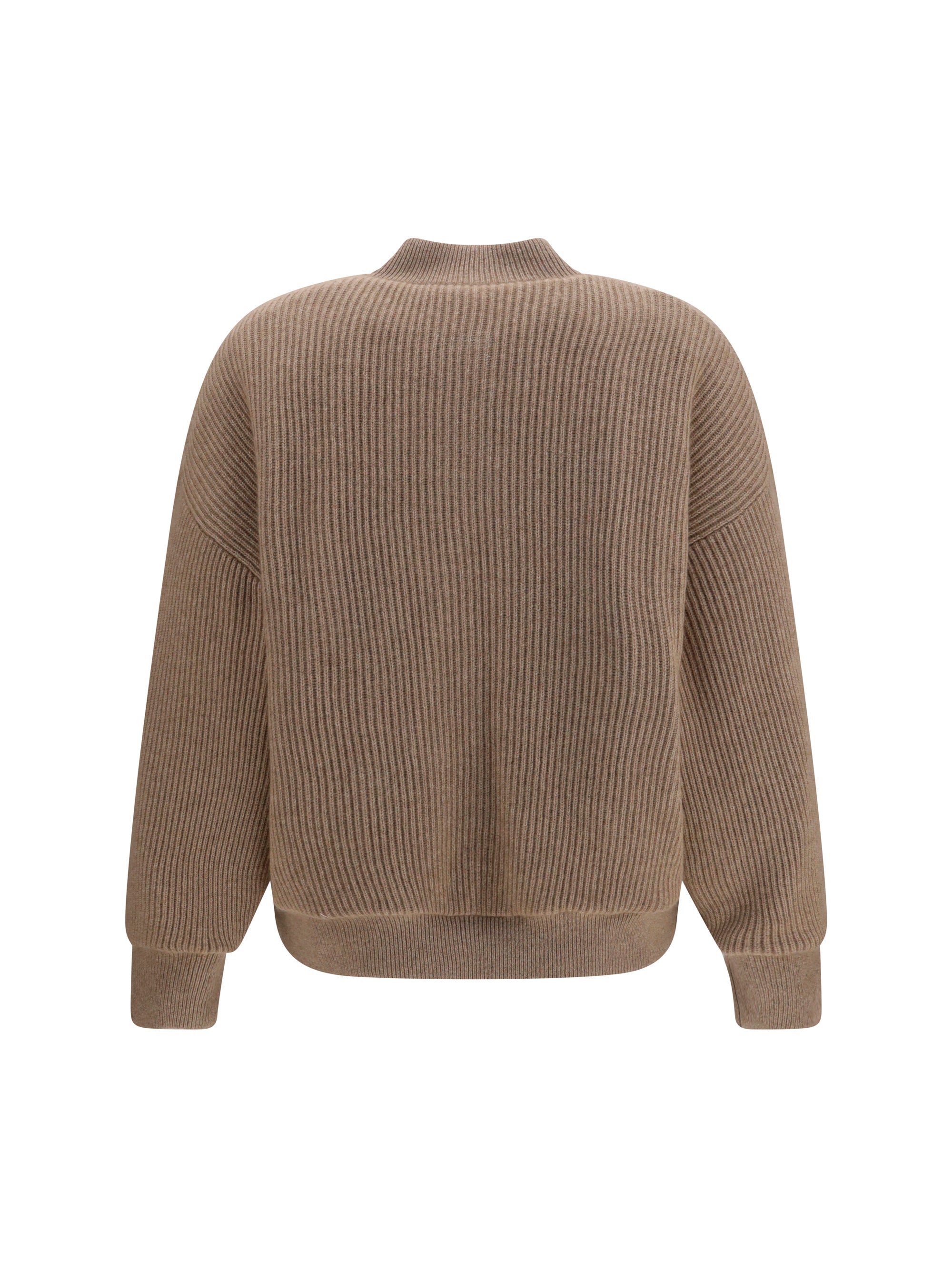 ribbed cashmere bomber
