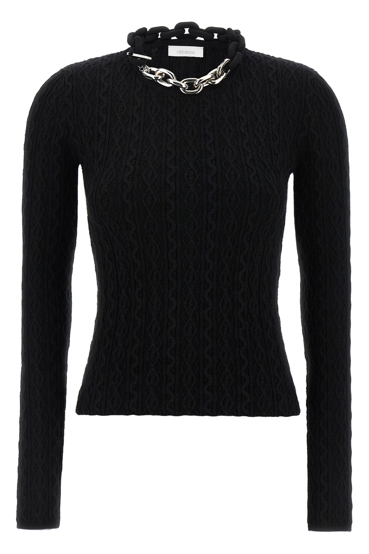 RABANNE S ribbed wool and cashmere blend sweater