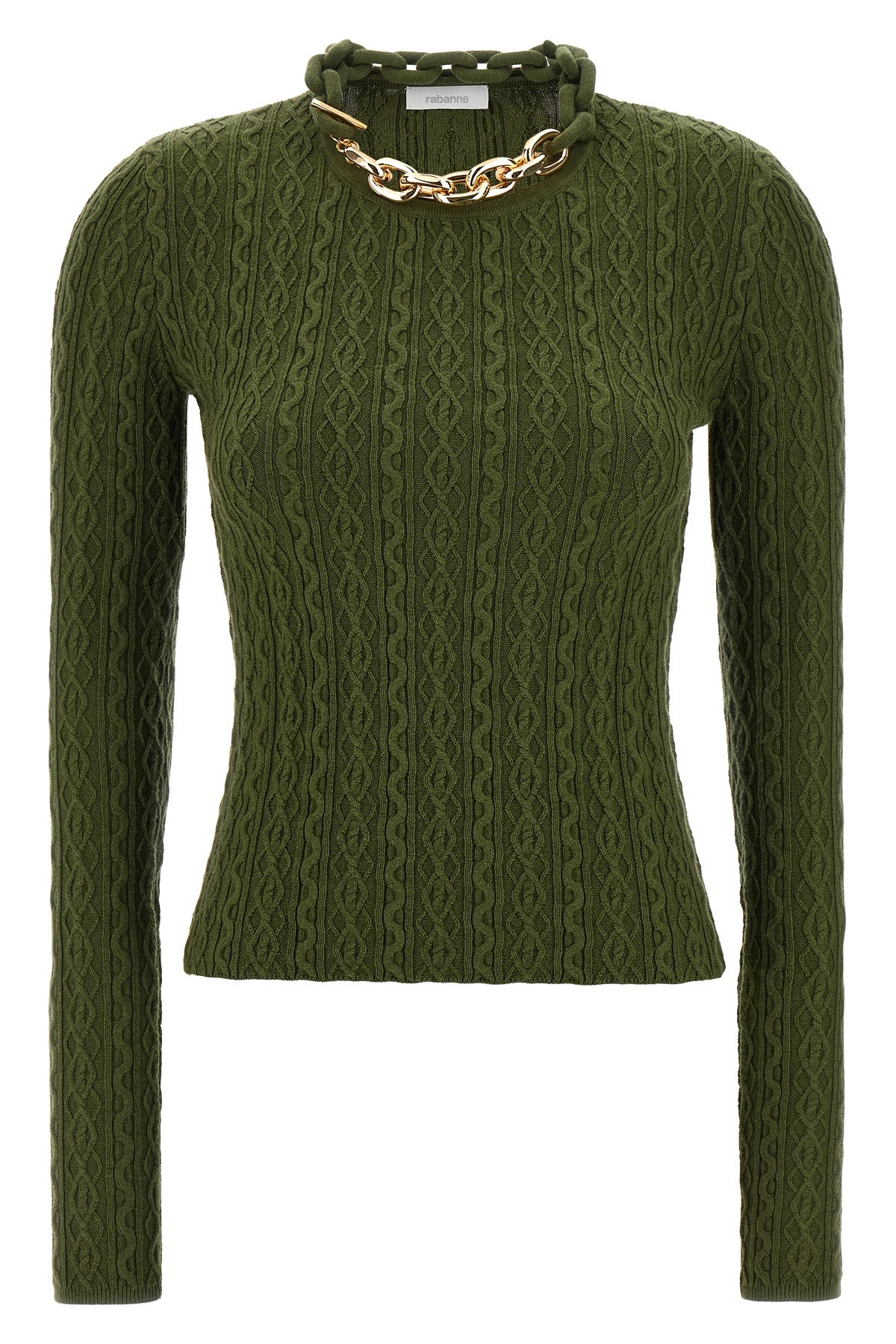 RABANNE M ribbed wool and cashmere blend sweater