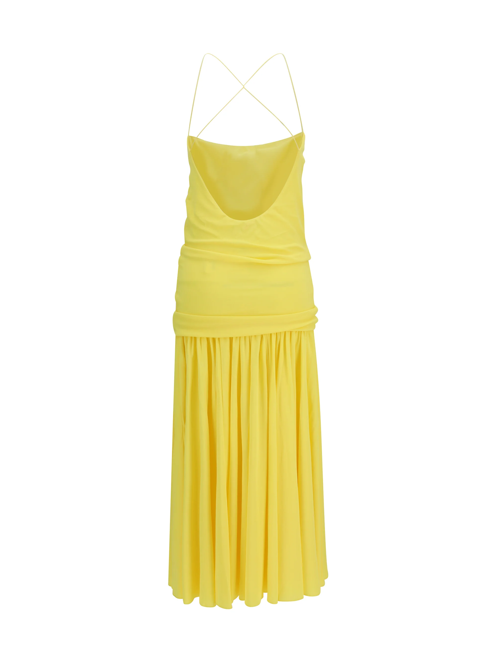 pleated midi dress