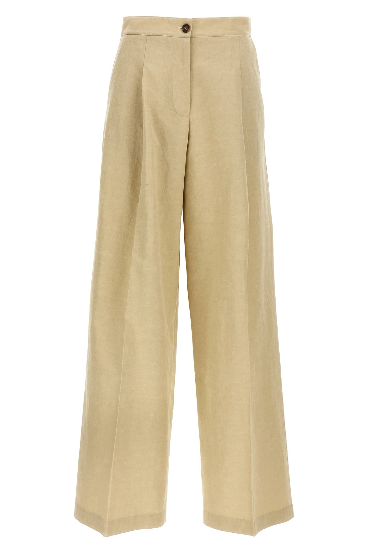 YVES SALOMON 36 cotton and linen blend pants