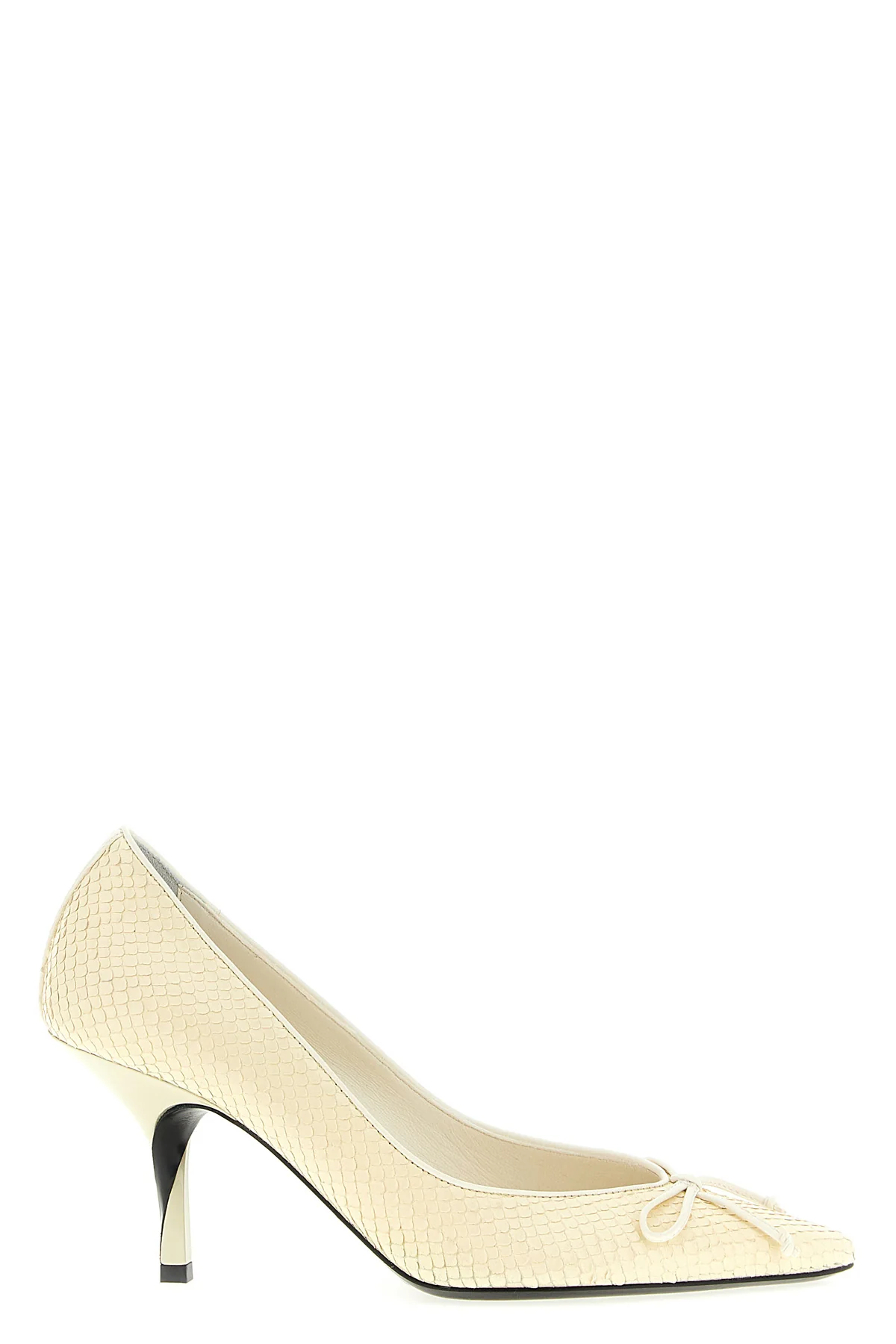 JACQUEMUS 37 les escarpins tourni pointed toe-effect embossed leather pumps
