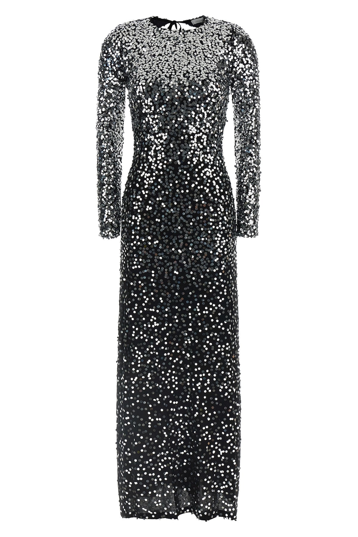 RABANNE 38 long dress in second-skin stretch jersey
