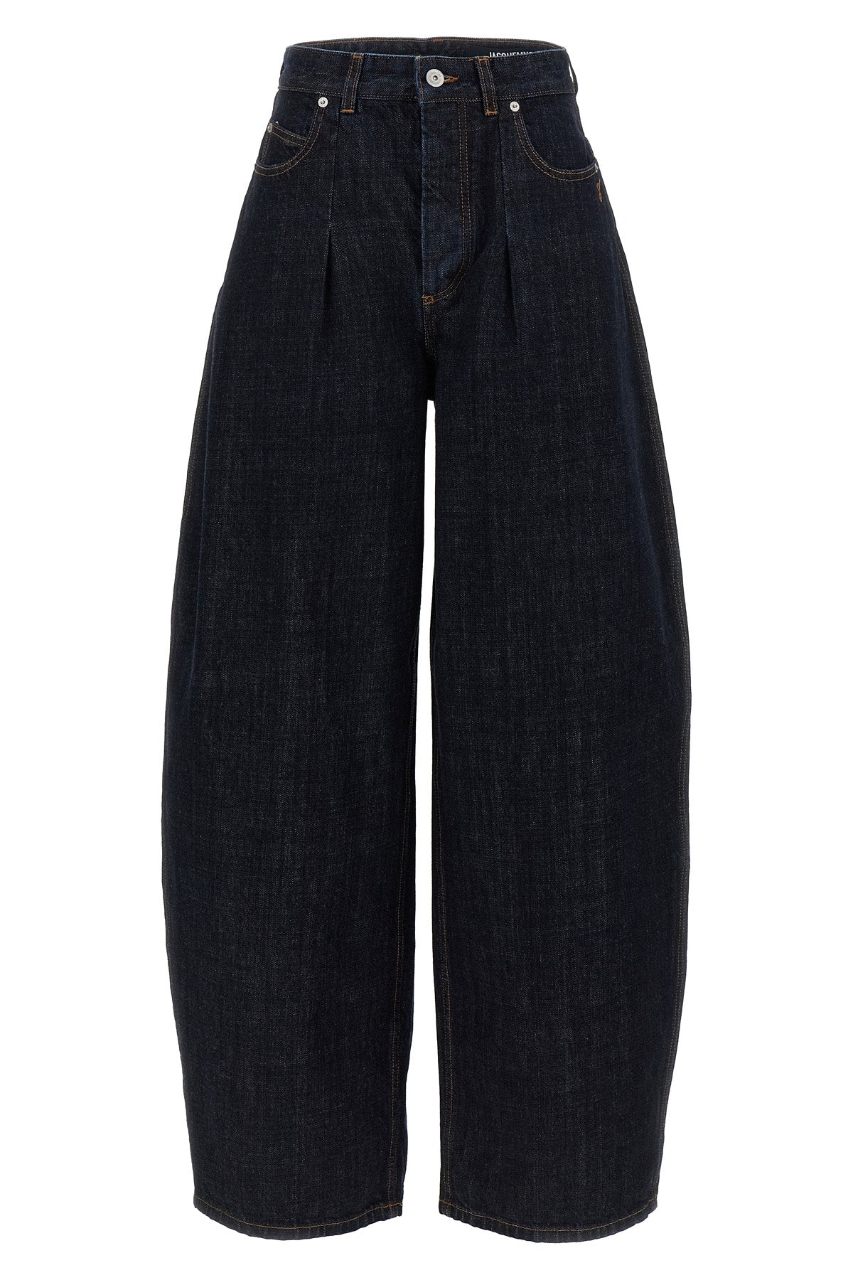 JACQUEMUS 23 high-waist cotton denim le de-nimes ovalo jeans