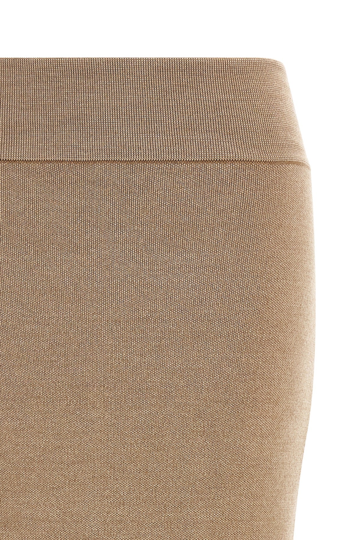 la jupe maille doppio midi skirt in a heavy merino mélange wool blend knit