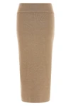 la jupe maille doppio midi skirt in a heavy merino mélange wool blend knit