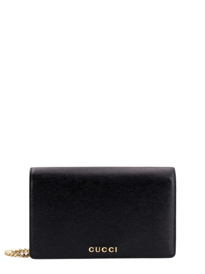 GG Marmont Leather Chain Wallet