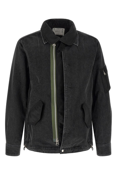 garment-dyed cotton denim jacket
