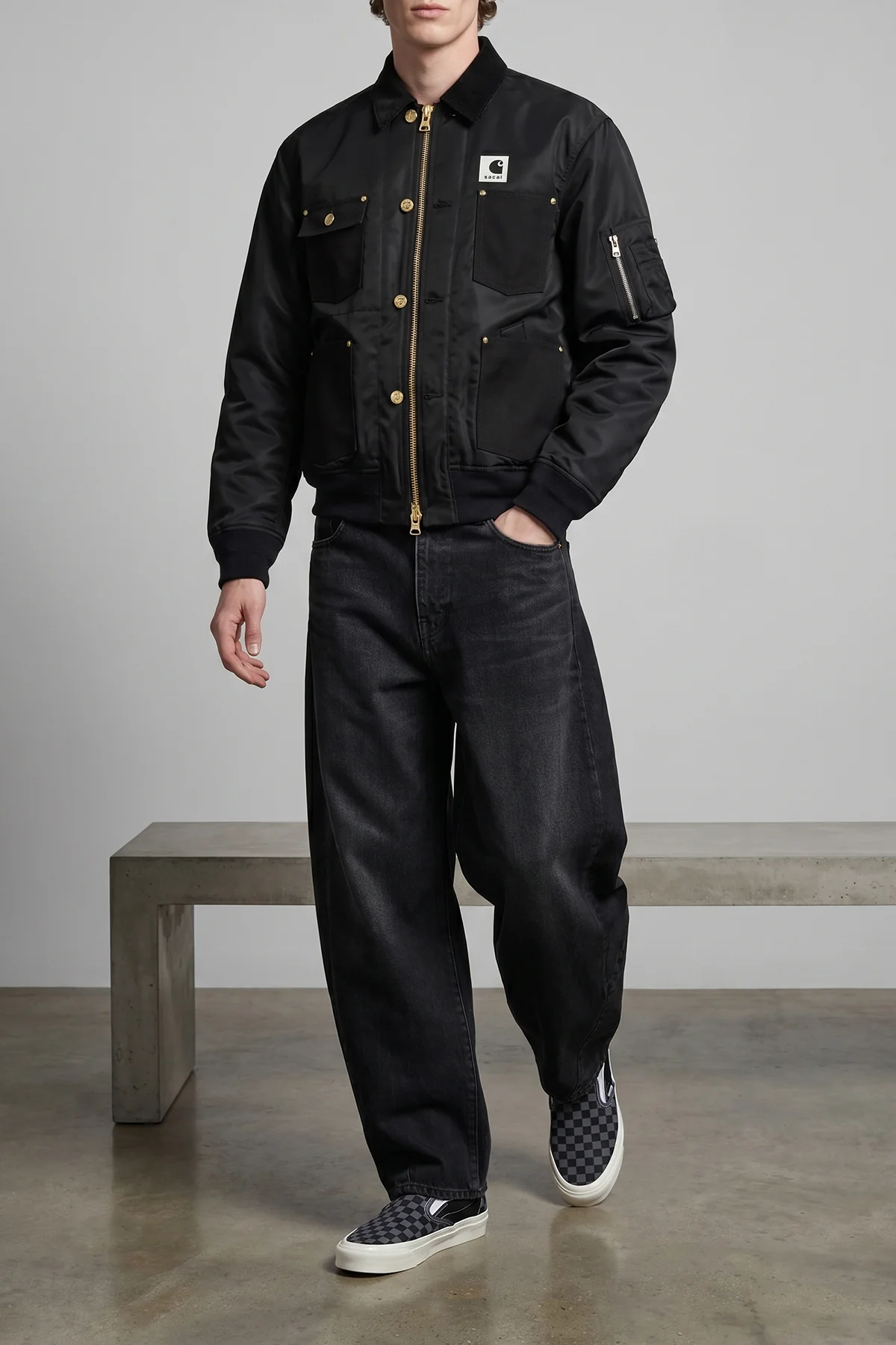 stone-washed cotton denim jeans