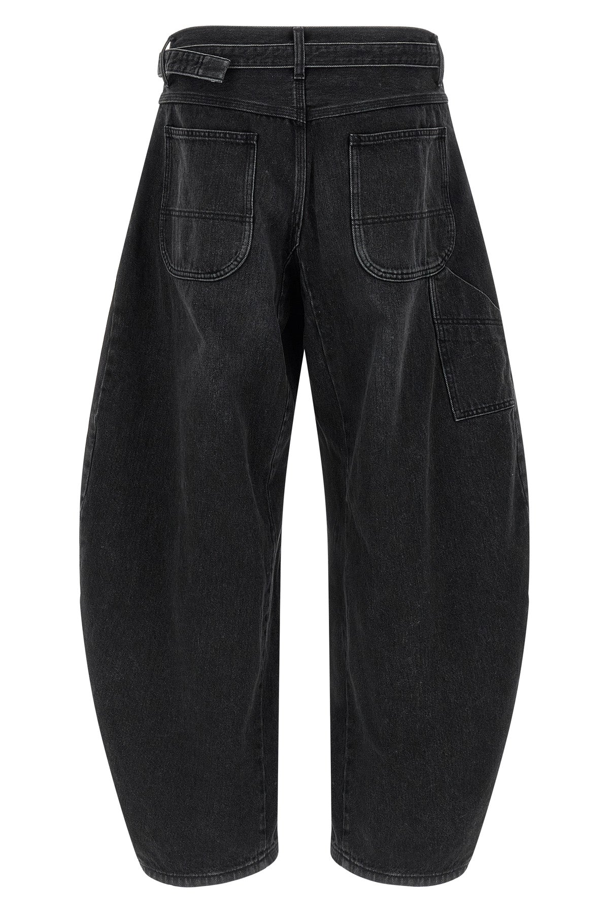 stone-washed cotton denim jeans