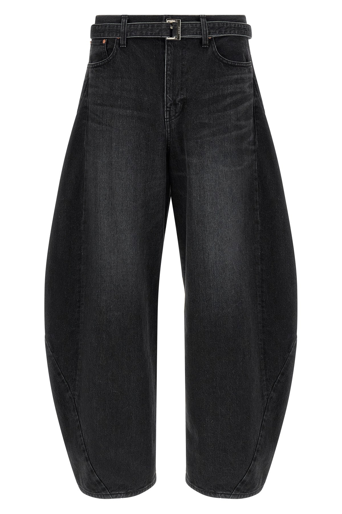 stone-washed cotton denim jeans