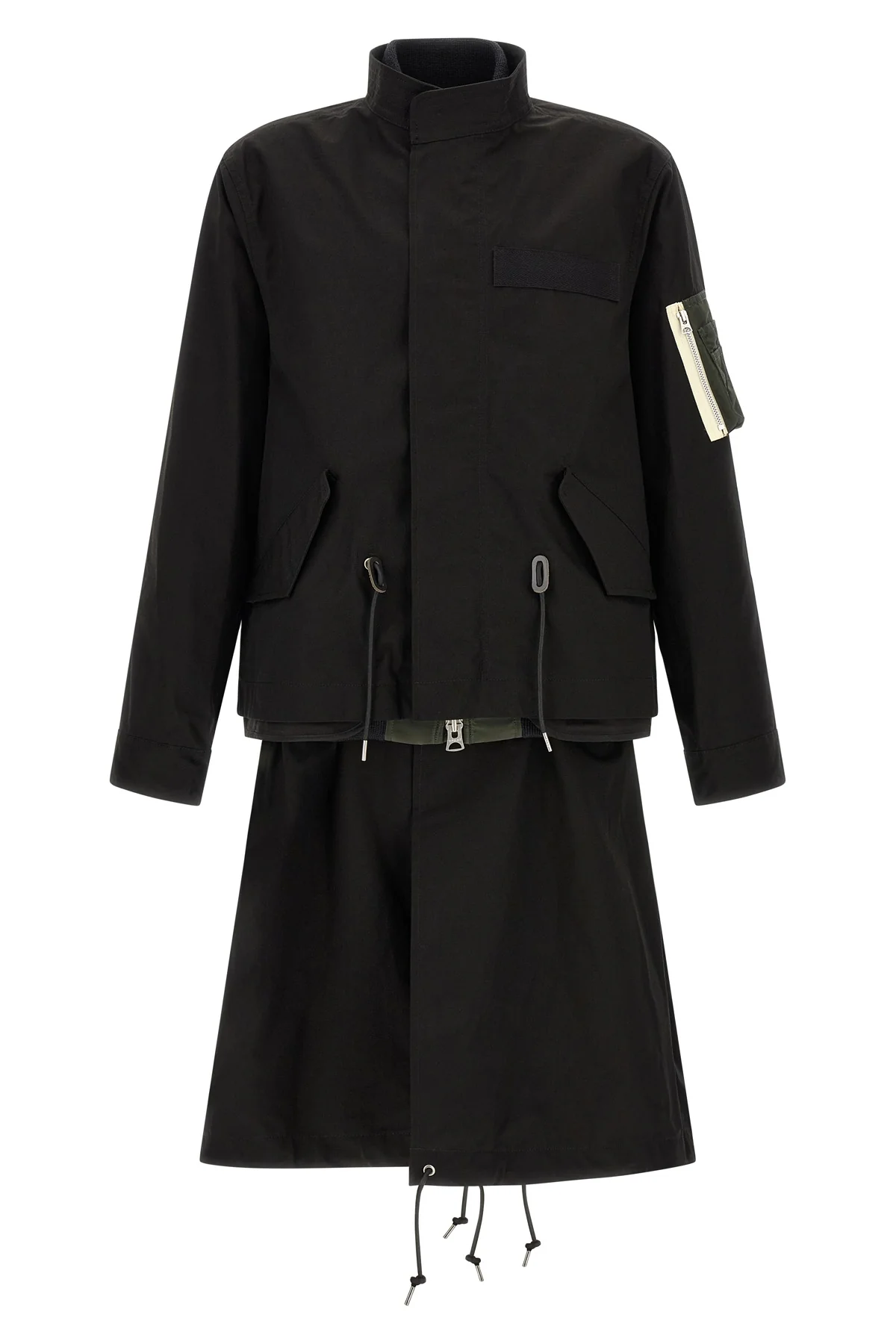 SACAI 2 the sacai nylon twill x rip stop coat