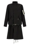 the sacai nylon twill x rip stop coat