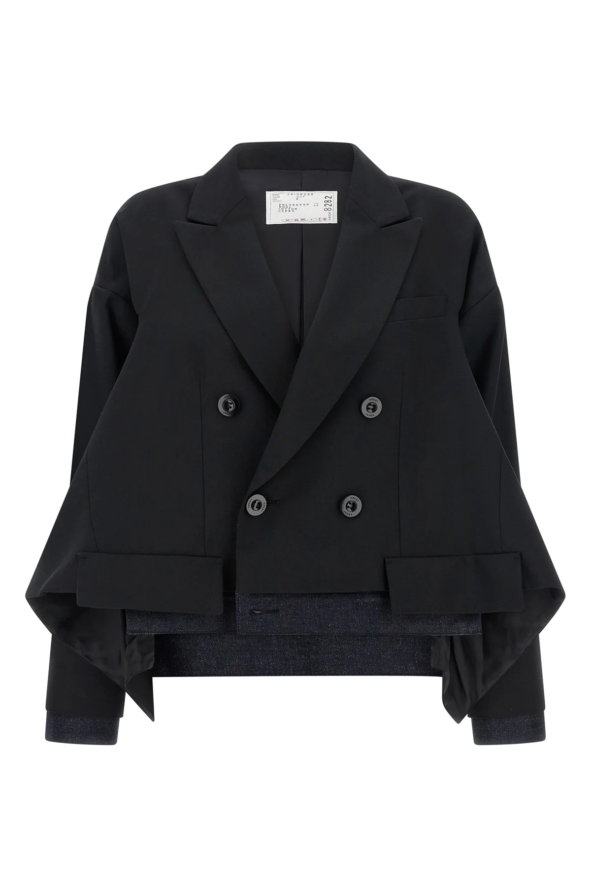 SACAI 2 blazer in wool blend