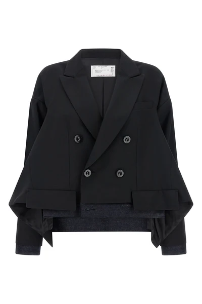 blazer in wool blend