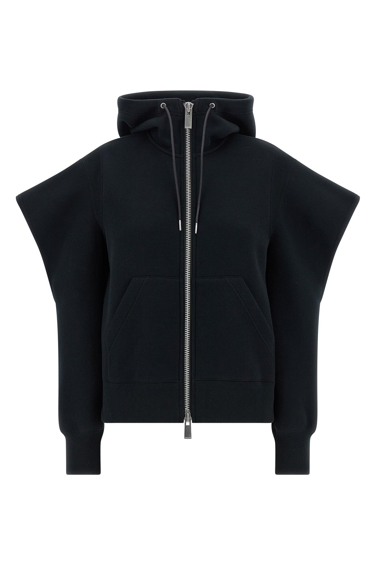 SACAI 1 sponge cotton blend hoodie