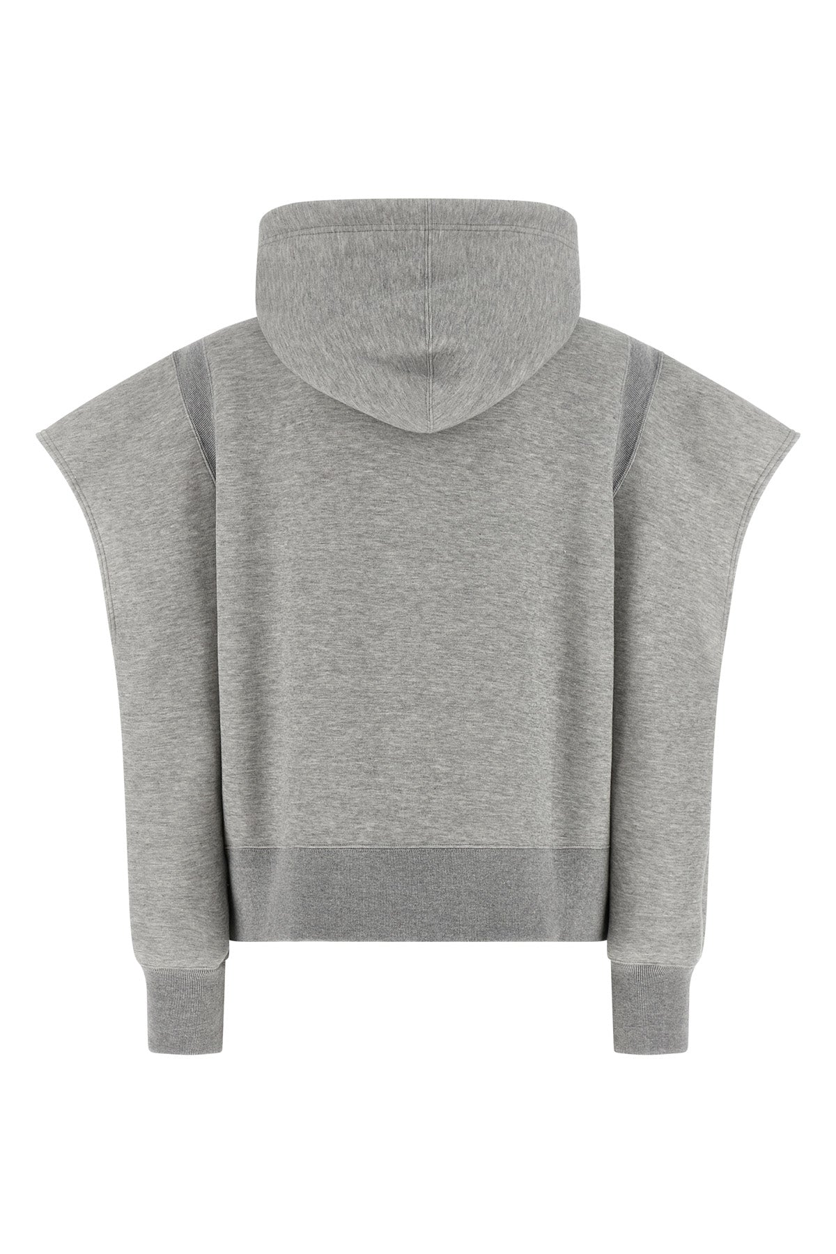 sponge hoodie in mélange cotton blend