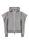 sponge hoodie in mélange cotton blend