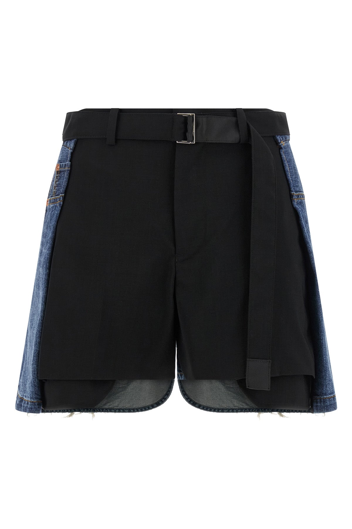 SACAI 1 cotton denim shorts