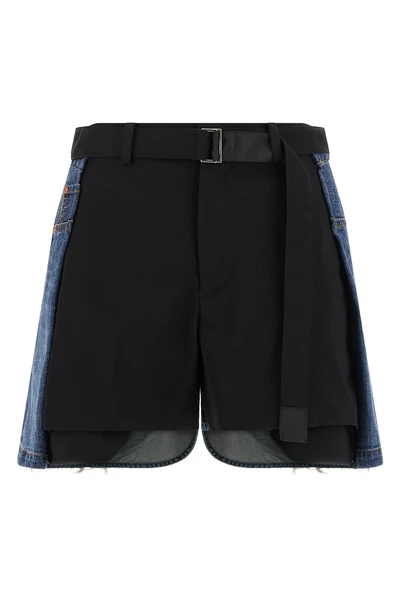 cotton denim shorts
