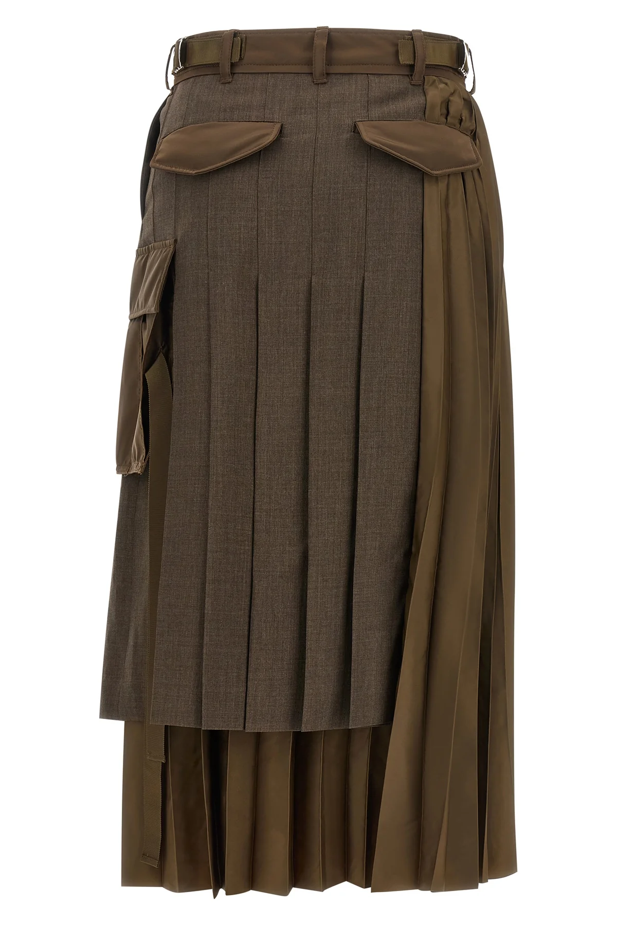 SACAI 2 the sacai midi skirt redefines the codes of contemporary tailoring through a hyb