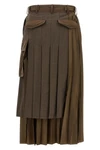 the sacai midi skirt redefines the codes of contemporary tailoring through a hyb